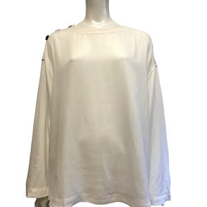 REISS Casper Button Shoulder Top